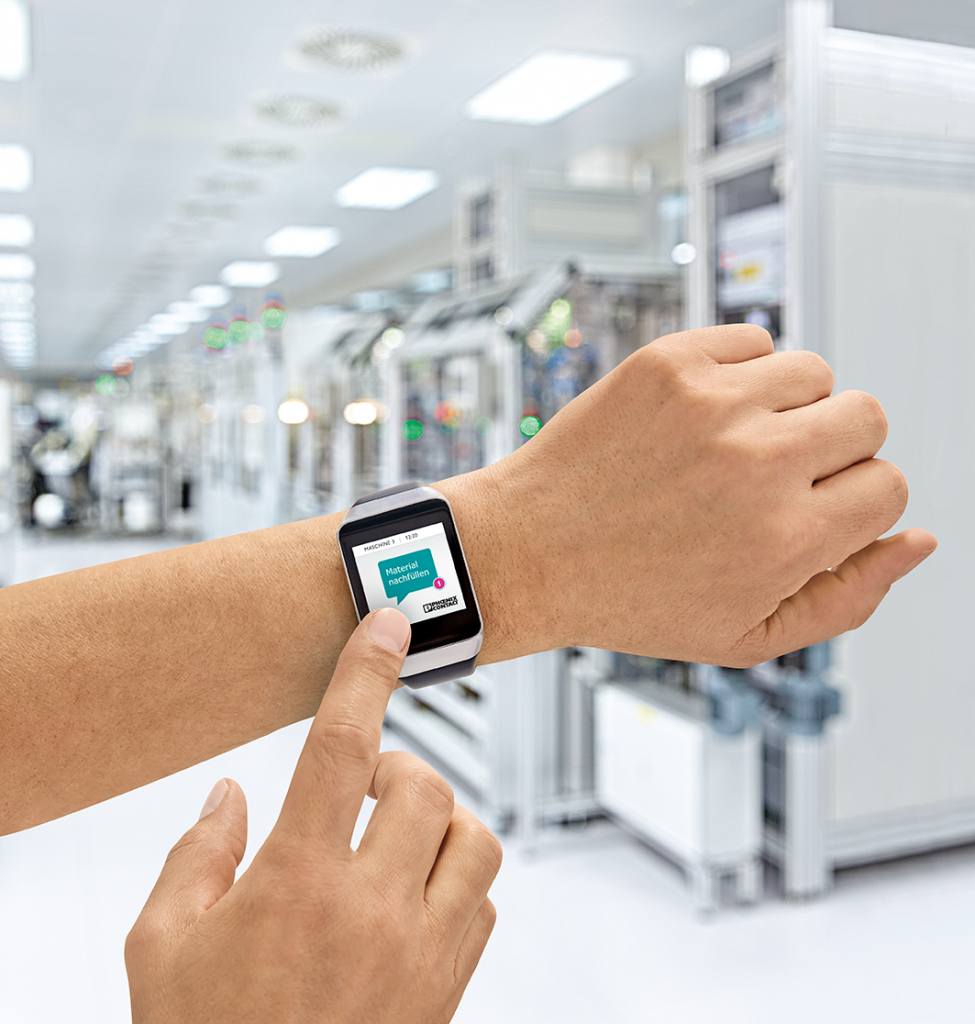 USE CASE Moryx. MACHINE INTERACTIONS APPLICATION. Smartwatch to notify a skilled worker