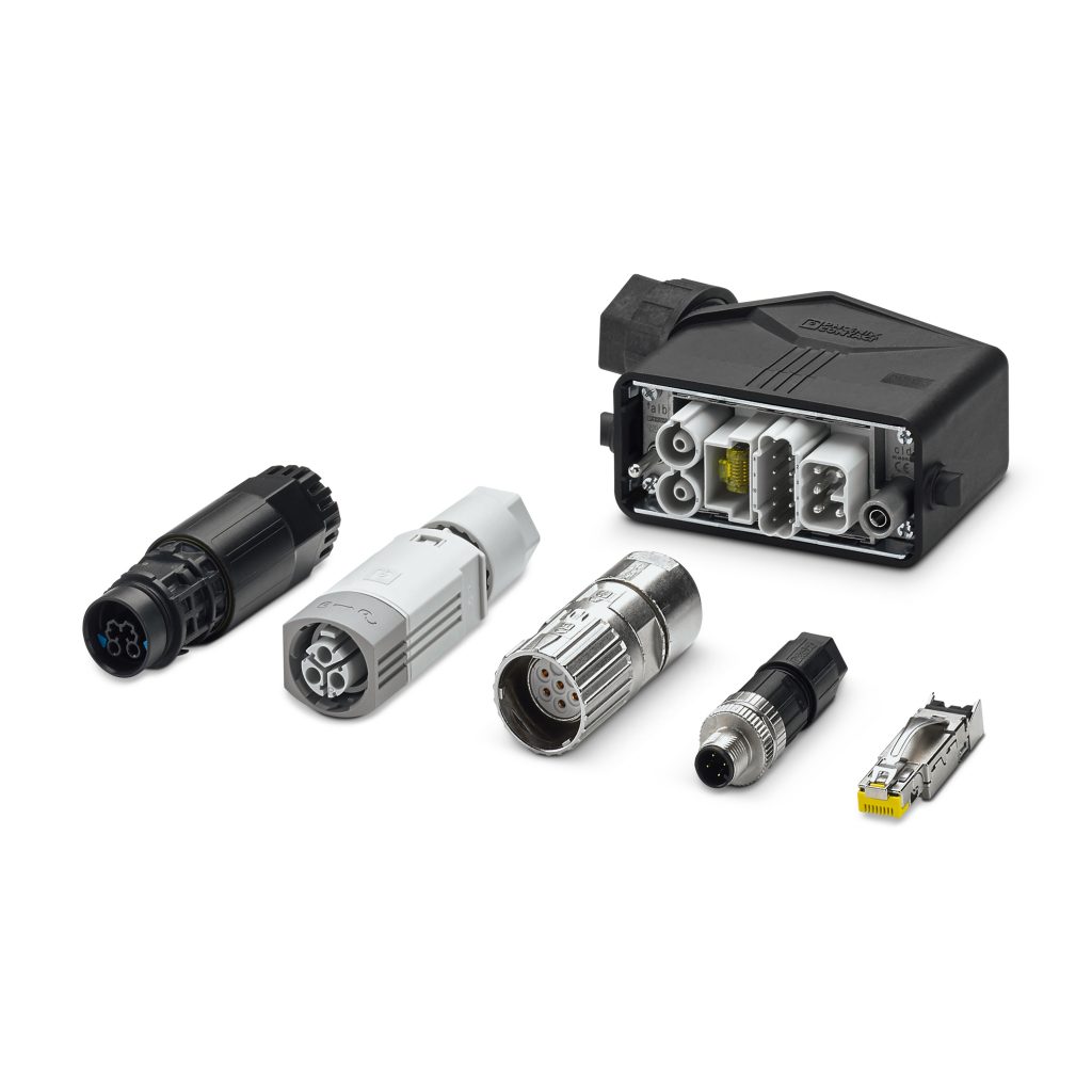 The comprehensive connector range from Phoenix Contact offers a large variety of solutions for industrial and semi-industrial applications. Application-specific connector systems, as well as cables and lines that are preassembled or designed for assembly, complete the range.